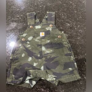 Carhartt Kids Green Camo Overalls NWOT